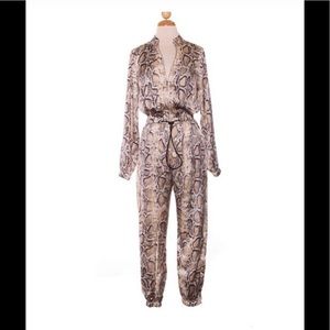 Sleek Snakeskin Jumpsuit